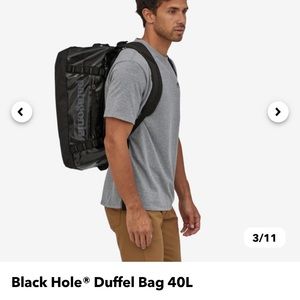 Patagonia black hole, duffel 40 L